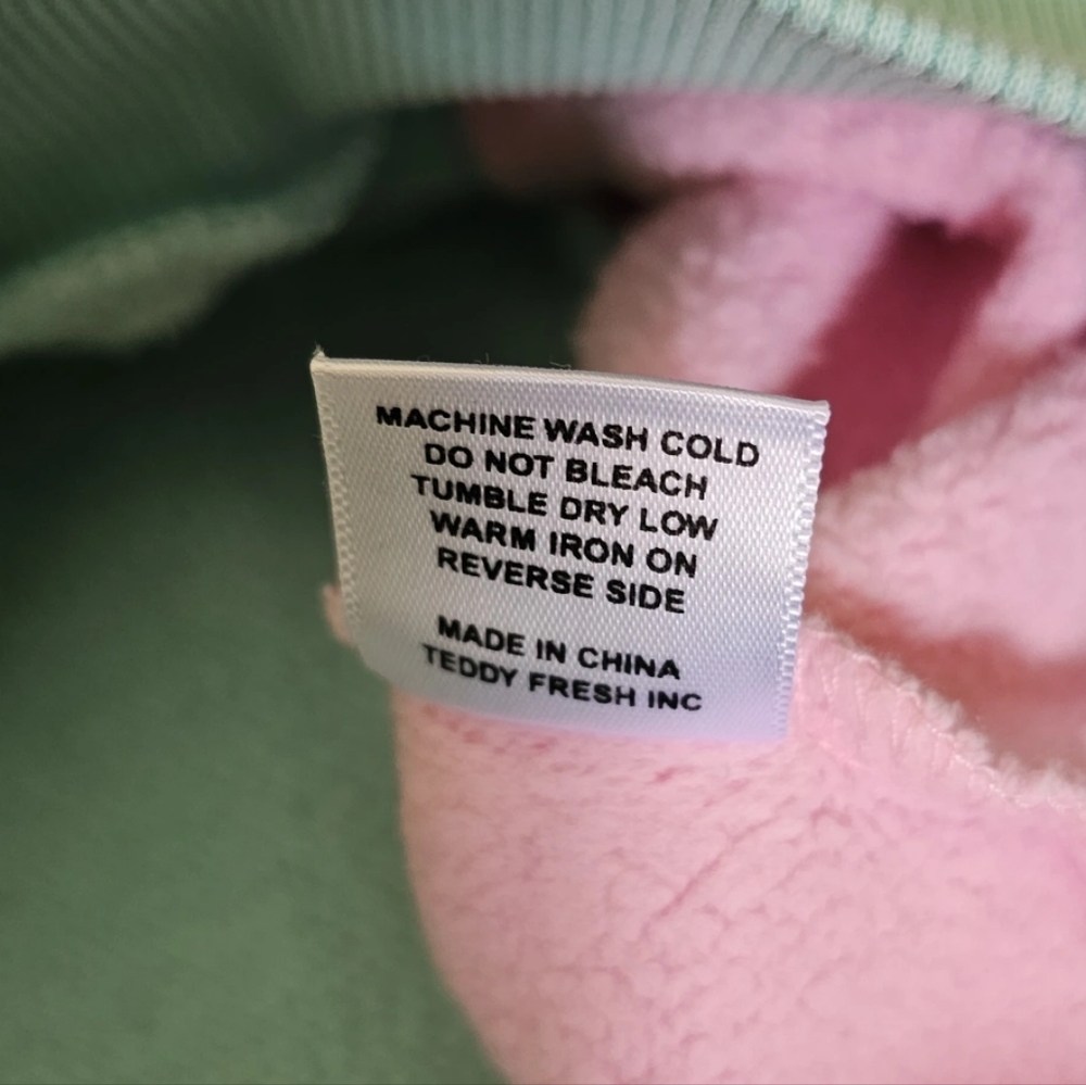 Teddy Fresh Women's Pastel Colorblock Hoodie Size Medium - Picture 7 of 9